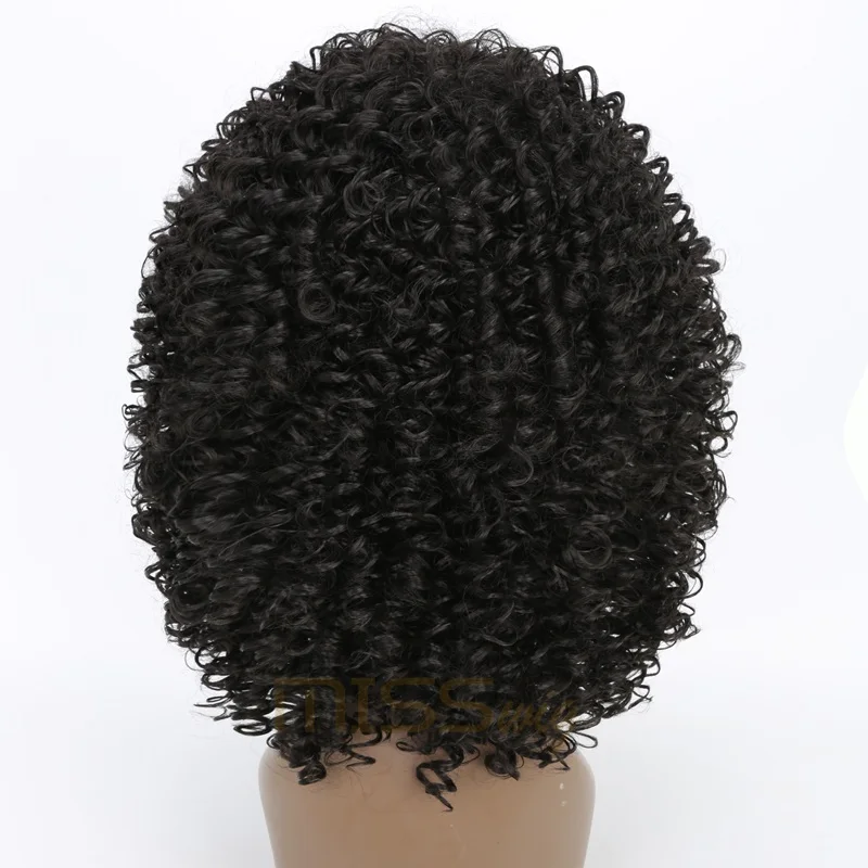 Miss Wig 20 дюймов черный длинный афро кудрявый короткий парик для черных женщин 300 г афро парик синтетические парики африканская прическа
