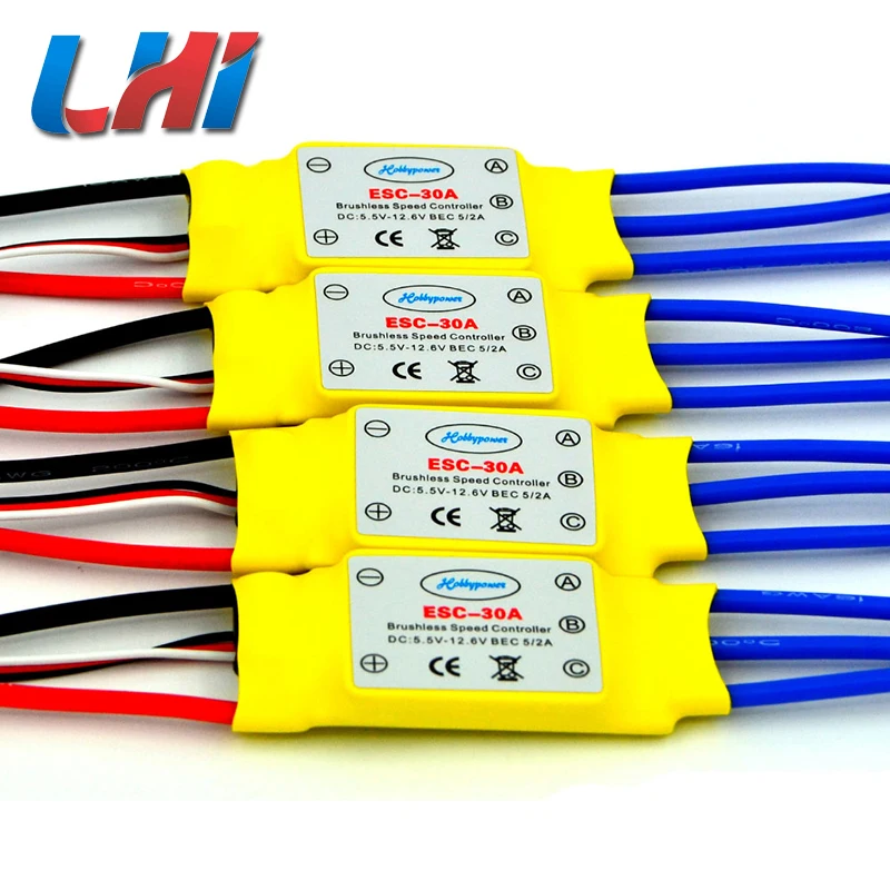 Бесщеточный 30a контроллер скорости Blheli_s 2017 Servo Lipo Fpv Hot Lhi 4 шт. для вертолета