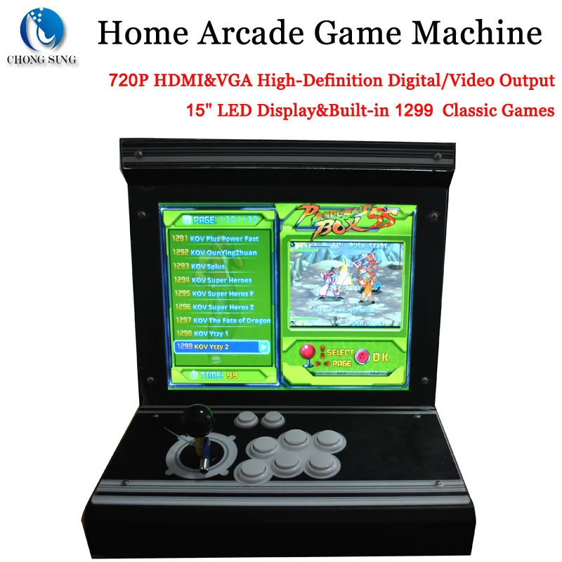 Портативная игровая консоль 15 "светодиодный дисплей Главная аркадная игра