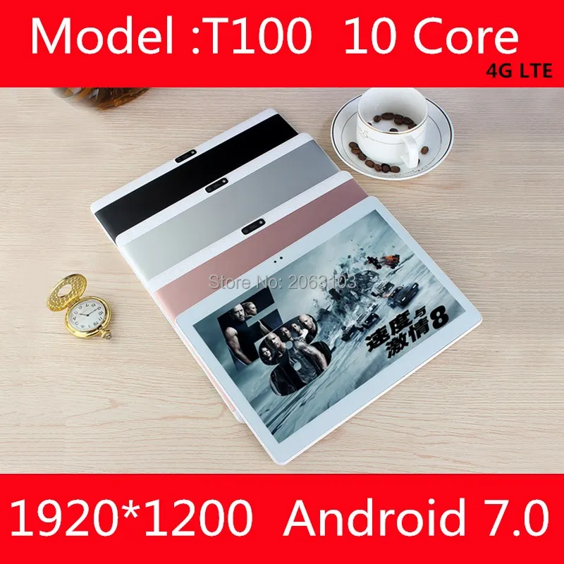 10 1 дюймовый планшетный ПК десятиядерный MTK6797 3G 4G GPS Android 7 4 Гб 64 Гб/128 ГБ Phablet pc