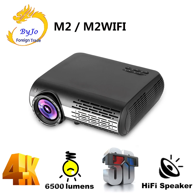 Poner Saund M2 светодиодный 4K 2K 1080P FULL HD проектор 6500 люмен 3D домашнего кинотеатра Android 6 0