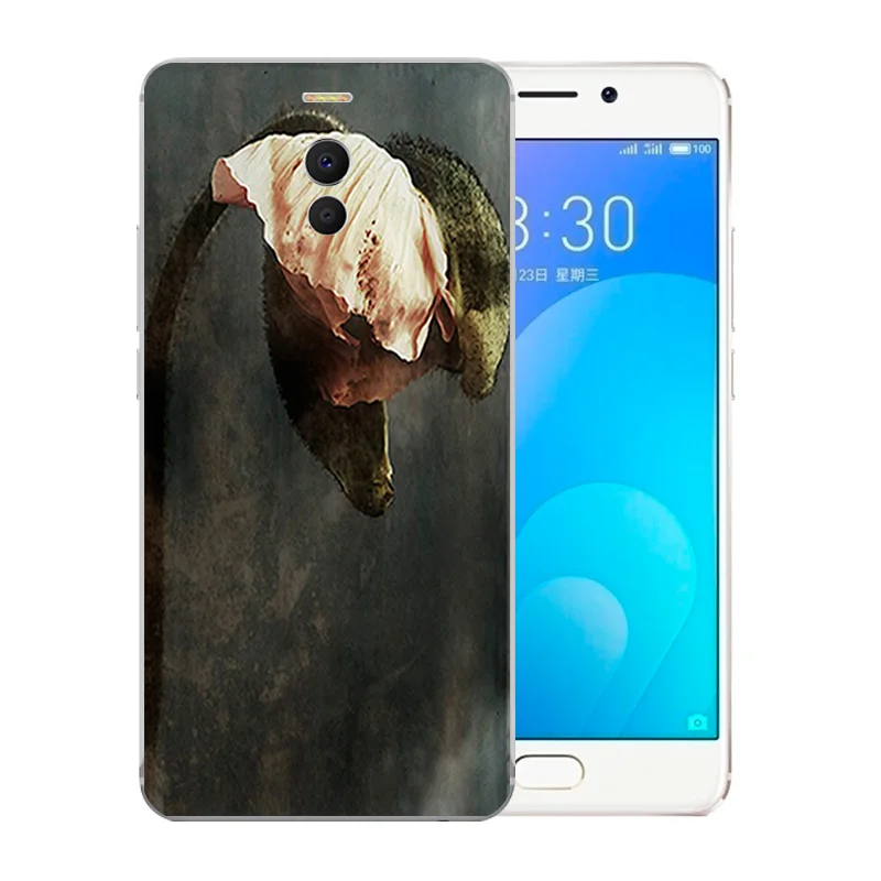 Phone Cases For Meizu M6 Note Luxury Blossom Pattern Silicone Meilan Cover for Note/Blue Charm 6 Shell |