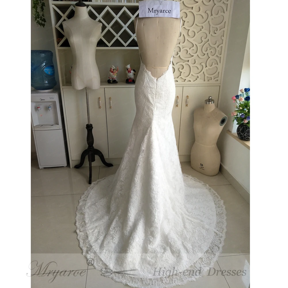 Vestido de noiva renda, свадебные платья русалки с кружевом, robe de mariage,, сексуальные пляжные свадебные платья с открытой спиной
