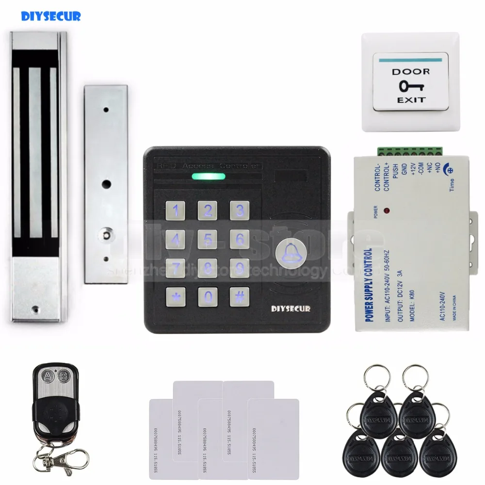Diysecur Водонепроницаемый 125 кГц RFID Card Reader Управление Доступом + 280 кг Электрический