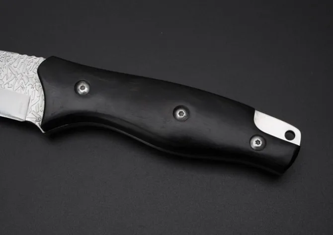 SR SR-S037 Camping Tactical Knife 5Cr13Wov Blade Ebony Handle Survival Fixed Outdoor Multi Knives Tool High Quality |
