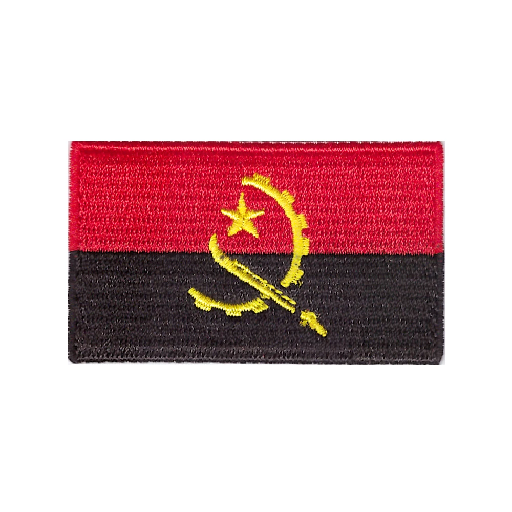 

10Pcs angola national flag Embroidered Clothing Patch Iron On Cute Patch Fabric Sewing On Applique for Jacket Clothes Badge DIY