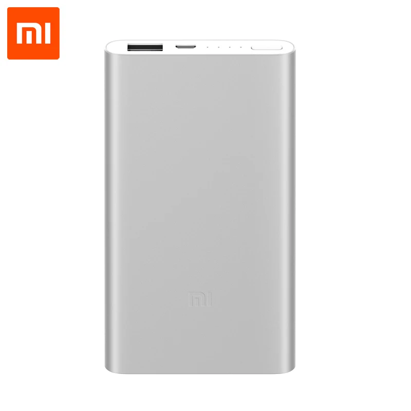 Портативное зарядное устройство Xiaomi Power Bank2 ультратонкое Внешнее 5000 мАч для Android и