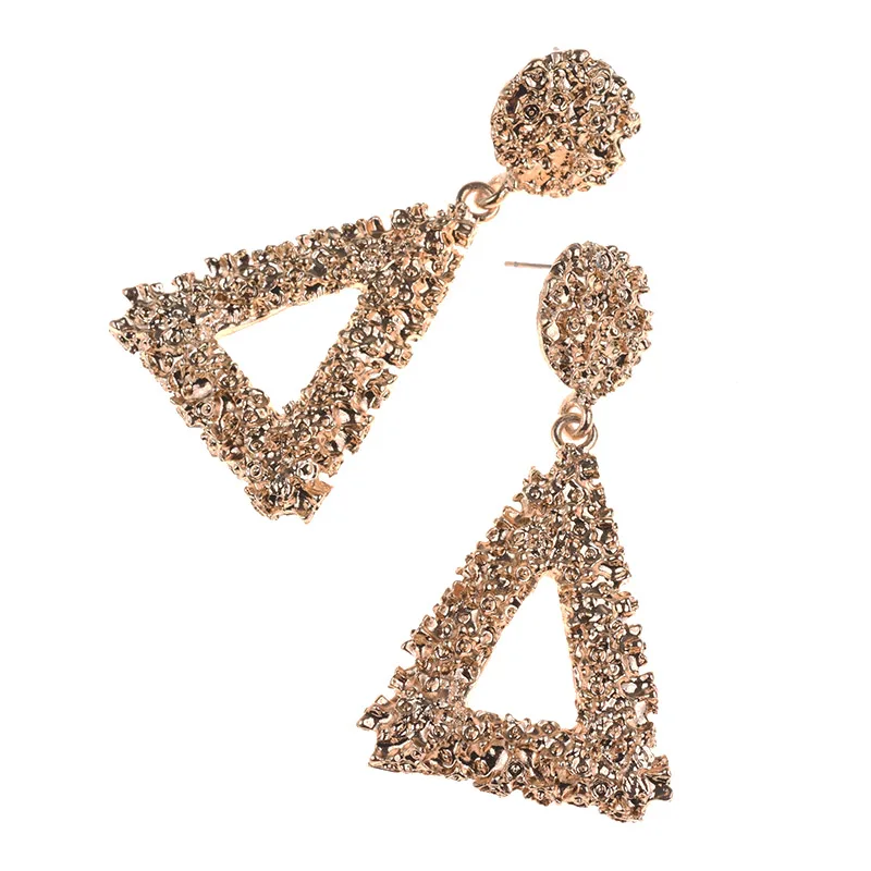 Винтажные треугольные серьги ZA серебряного цвета для женщин геометрические