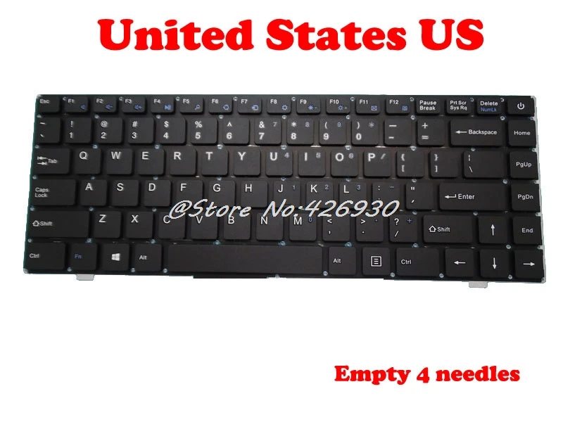 Клавиатура для перемычки для EZbook X4 K621US JM300-2 YJ-485 на английском и русском языках 14 дюймов PRIDE-K2790 343000075 розовый/черный/серебристый
