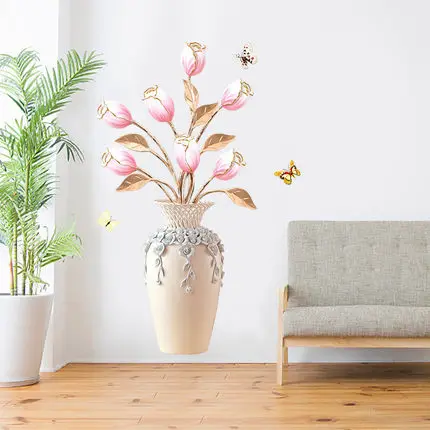 Цветочная ваза 3D обои домашний декор настенные наклейки сделай сам современный