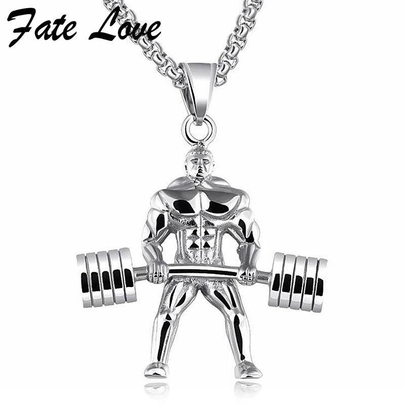 Ожерелье для тяжелоатлетов Hercules мужское украшение из нержавеющей стали спорта