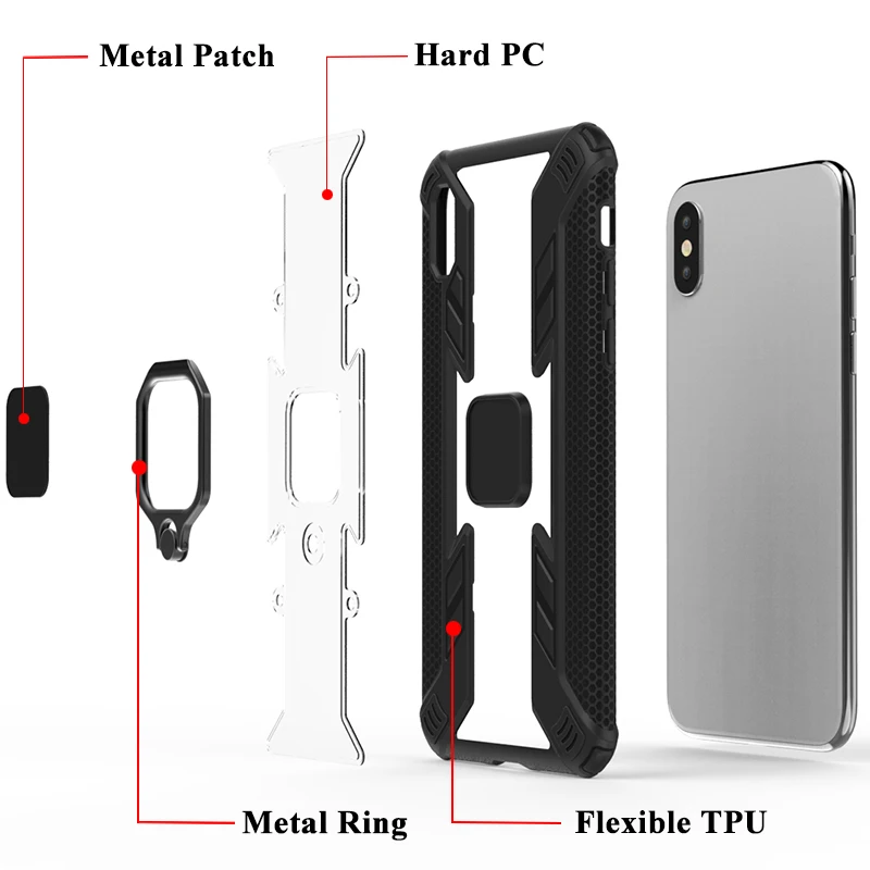 Бронированный чехол для Apple iPhone XS XR 10 X R MAX iphne XMAX XSMAX 10R 10S Адсорбция подставка Aphone RX