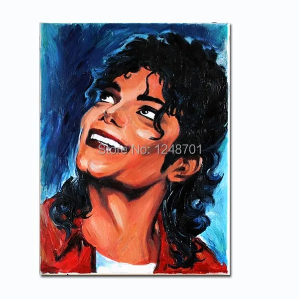 

Modern Art Figurative Michael Art Jackson Oil Painting On Canvas Wall Art Picture For Living Room Home Decor 100% Hand Painted