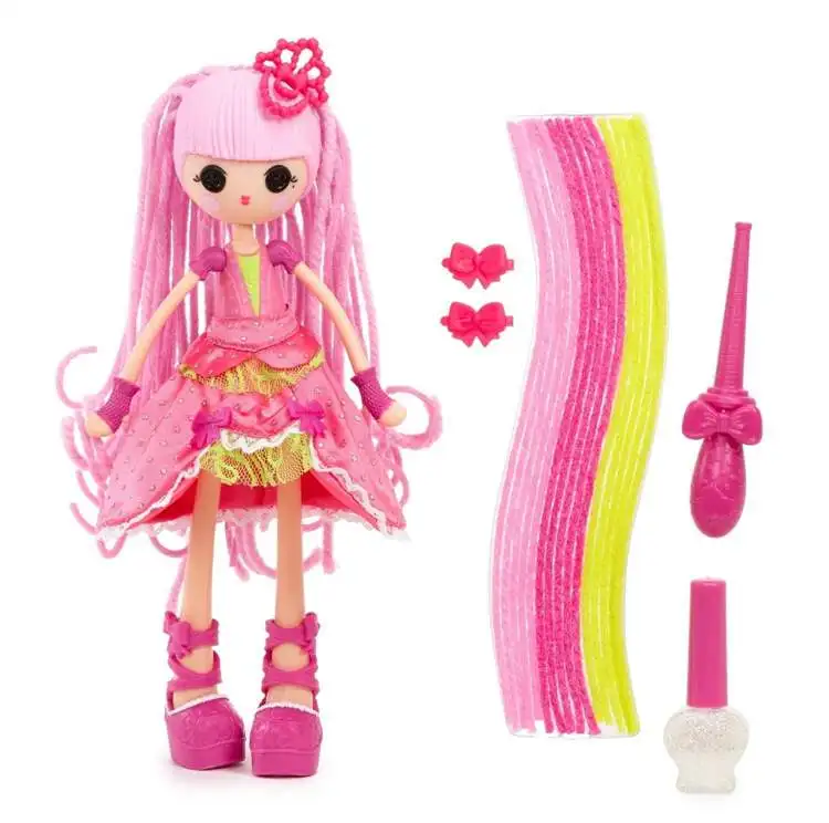 23-25 см Lalaloopsy Girls Crazy Hair Doll совки вафельный конус с маленькими аксессуарами набор девочек кукла подарки с оригинальной коробкой - Цвет: Розовый