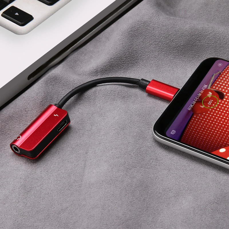 Аудиоадаптер 2 в 1 с разъемом типа C на 3 5 мм USB для разъема Lightning Huawei P20 Pro AUX кабель