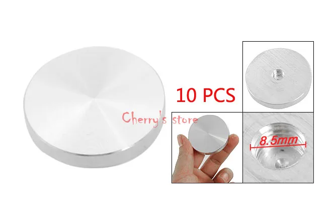 10 шт. 2 &quotx 3/10&quot алюминиевый круглый диск стеклянный Верхний переходник