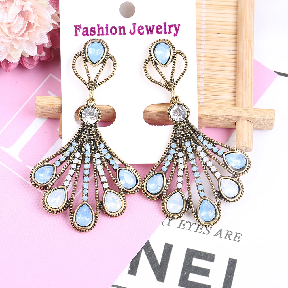 Женские винтажные акриловые серьги-подвески VEYO с золотым покрытием в форме