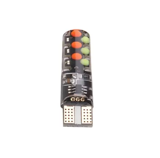 2 шт. T10 w5w RGB светодиодный светильник 12SMD COB canbus 194 168 автомобиль с пультом дистанционного управления вспышка/Стробоскоп чтения клинообразный светильник габаритный светильник s - Испускаемый цвет: 1 pc