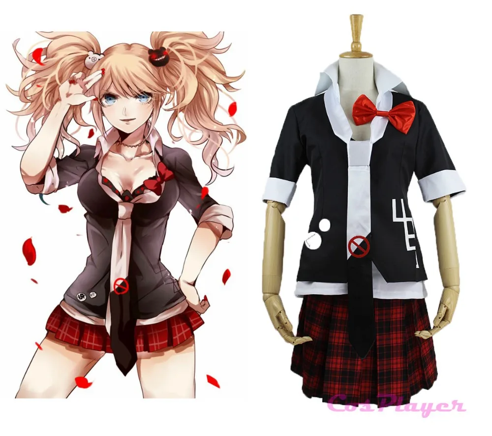 Dangan Ronpa Косплей Униформа джунко эношима и Ikusaba Mukuro косплей костюм наряд|dangan ronpa