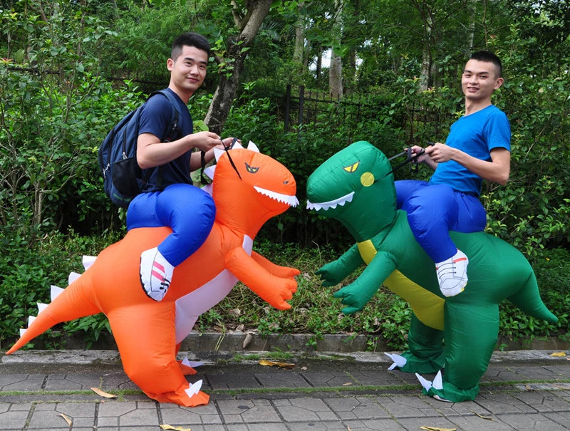 JYZCOS T-Rex надувной костюм динозавра, костюмы на Хэллоуин для детей, взрослых, косплей, вечерние, маскарадный костюм Пурим, карнавальные костюмы