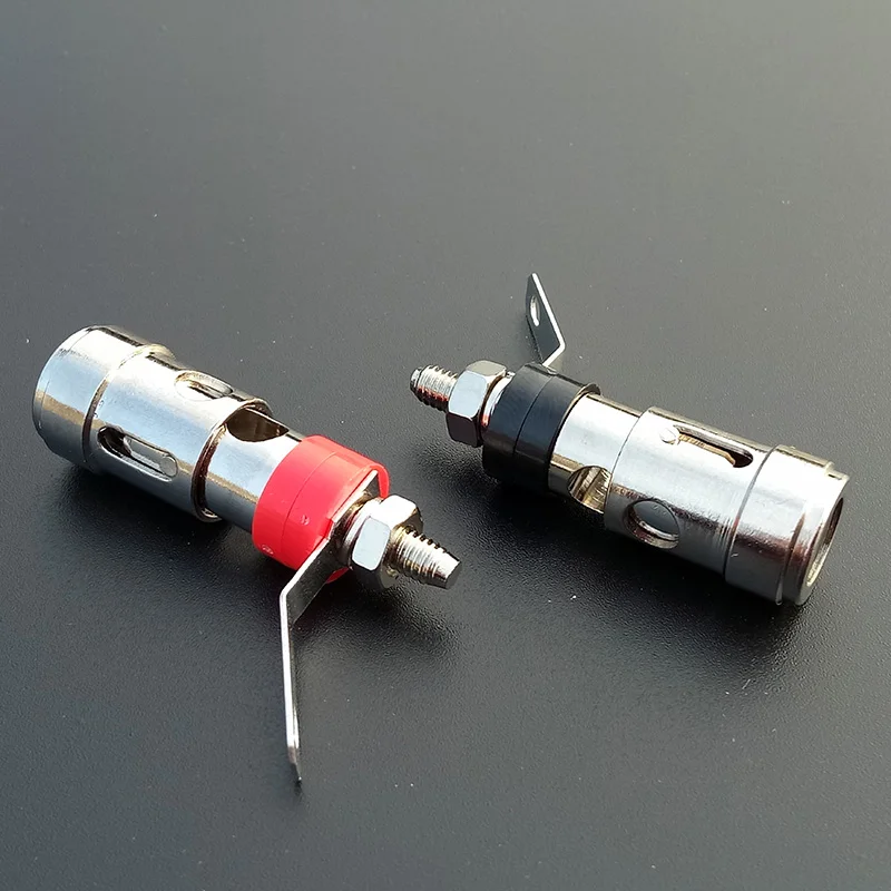 12pcs/lot High Quality Banana Plug Jack Binding Post Spring Loaded Press Type Speaker Amplifier Terminal R Connector | Обустройство