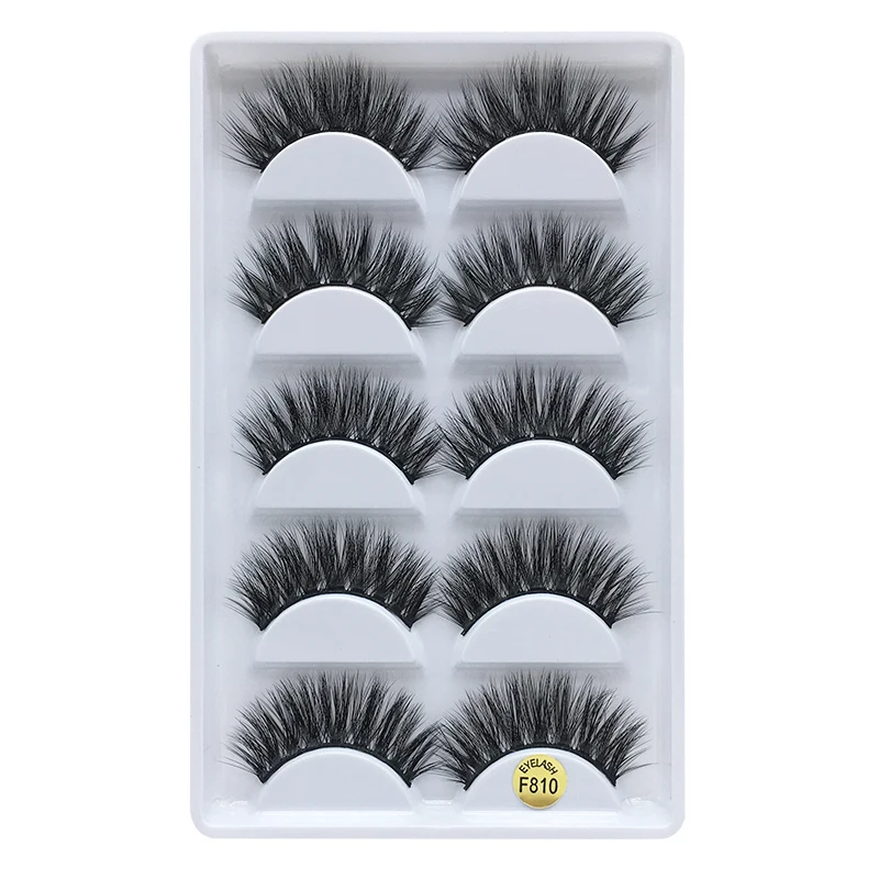 Новинка 5 пар Накладные ресницы природных длинными 3D норки 1 см-1 см 3d Lashes Макияж