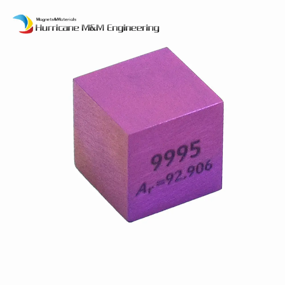 Niobium Metal Block for Element Collection Nb Density Cube High Purity Hand Made DIY Hobbies Crafts Display Anodize Purple Color |