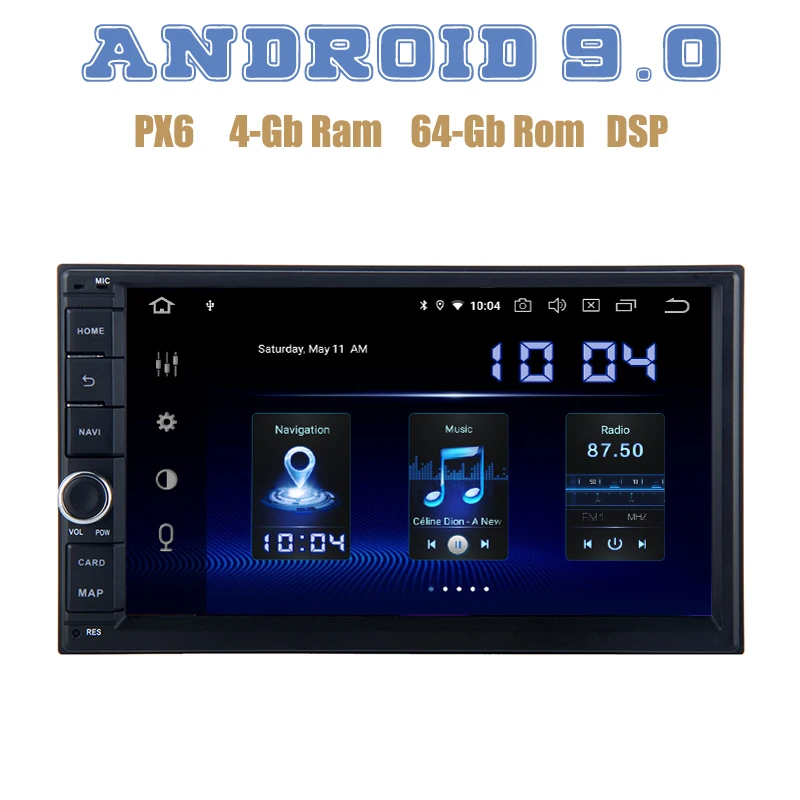 Автомобильный мультимедийный плеер Android 9 0 2 din универсальный GPS радио с IPS-экраном