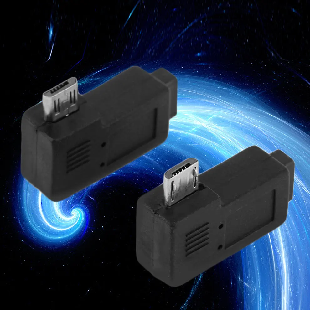 1 пара черный 90 градусов правый левый угол Micro 5 pin штекер для Female Plug переходники