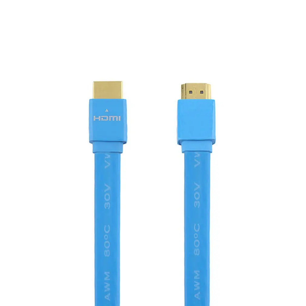 Профессиональный 1,5 м/3 м/5 м кабель HDMI позолоченный штекер 1080P 3D для hdtv-компьютер Android ТВ плоский кабель HDM Одежда высшего качества
