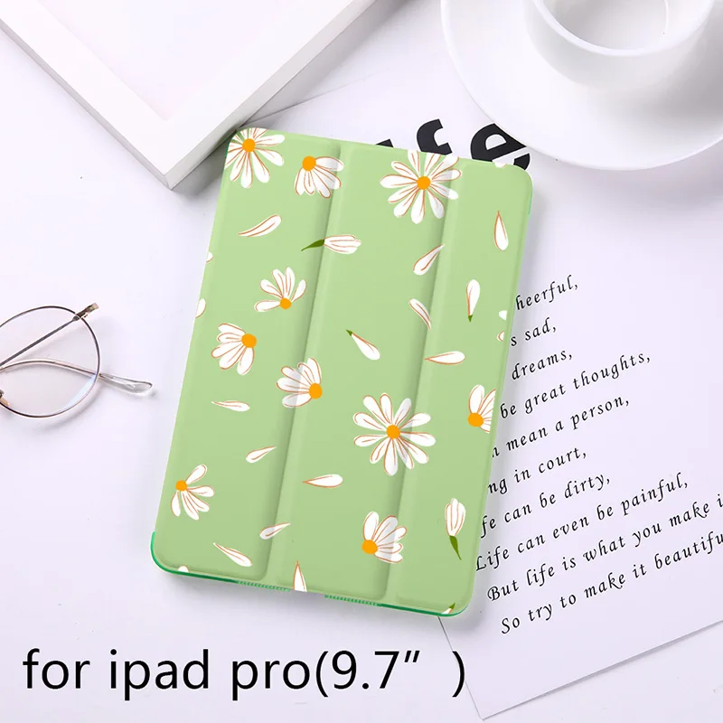 B200064-pro9.7 Милый Магнитный откидной Чехол с маргариткой для Apple iPad 9," Чехол для iPad Air 2 Mini2 из искусственной кожи, складной чехол-книжка с функцией автоматического пробуждения - Цвет: B200064-pro9.7