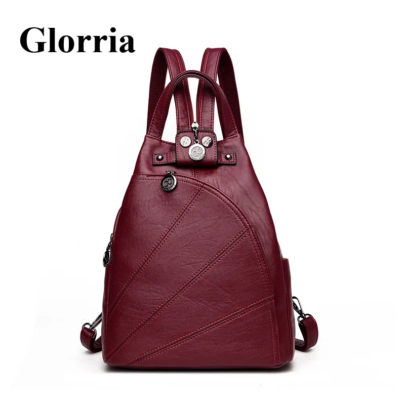 Glorria 2020 новый кожаный рюкзак женский маленький многофункциональный кошелёк