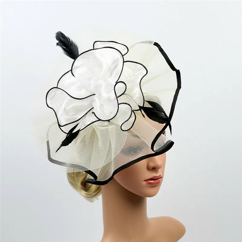 Женская Вуалетка Sinamay модный головной убор элегантный для коктейвечерние шляпа