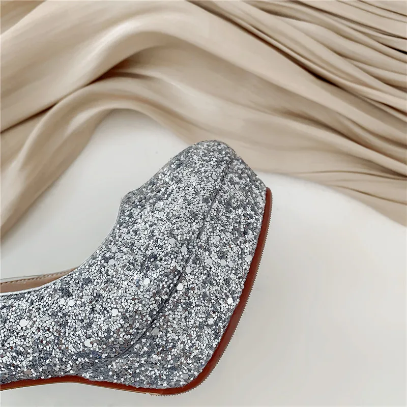 YMECHIC White Bridal Wedding Luxury Shoes Women Designers Gold Silver Platform Mary Jane Super High Heels Pumps Plus Size