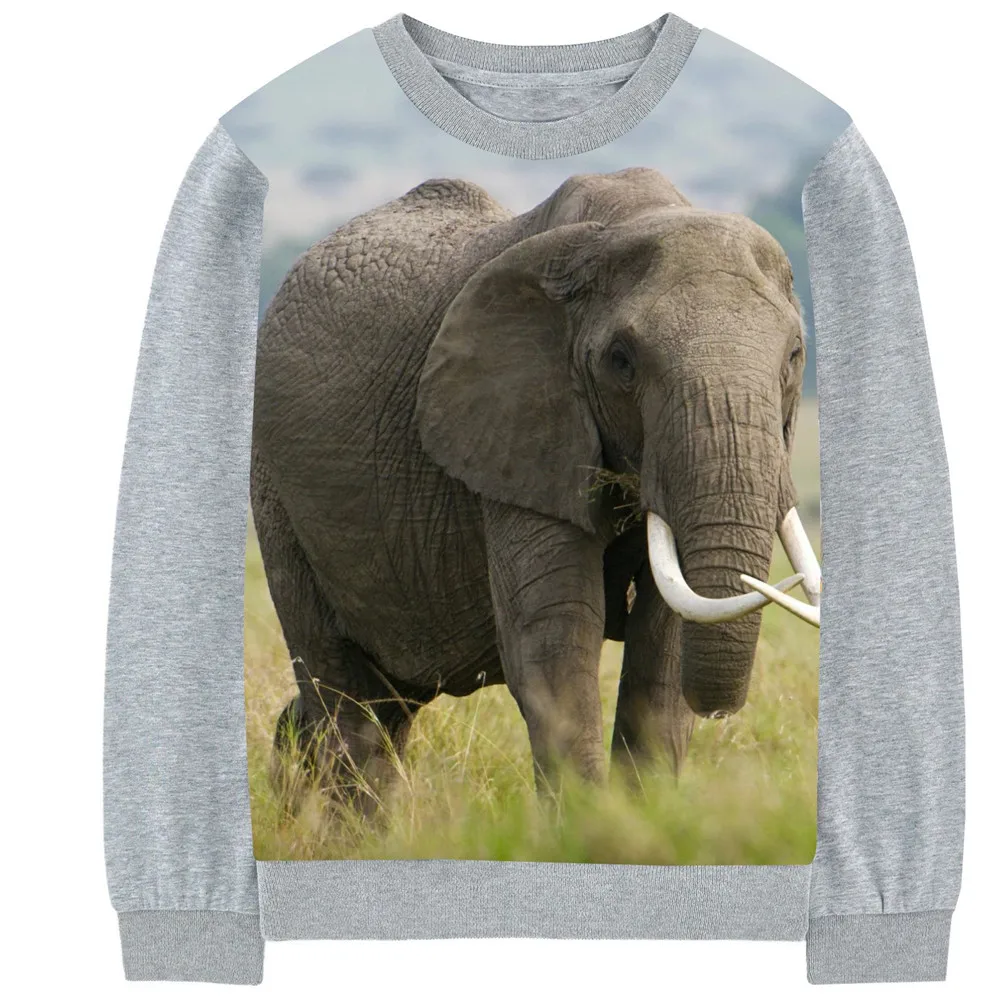 Футболка для девочек Красивая Осенняя модная футболка с принтом слона маленьких