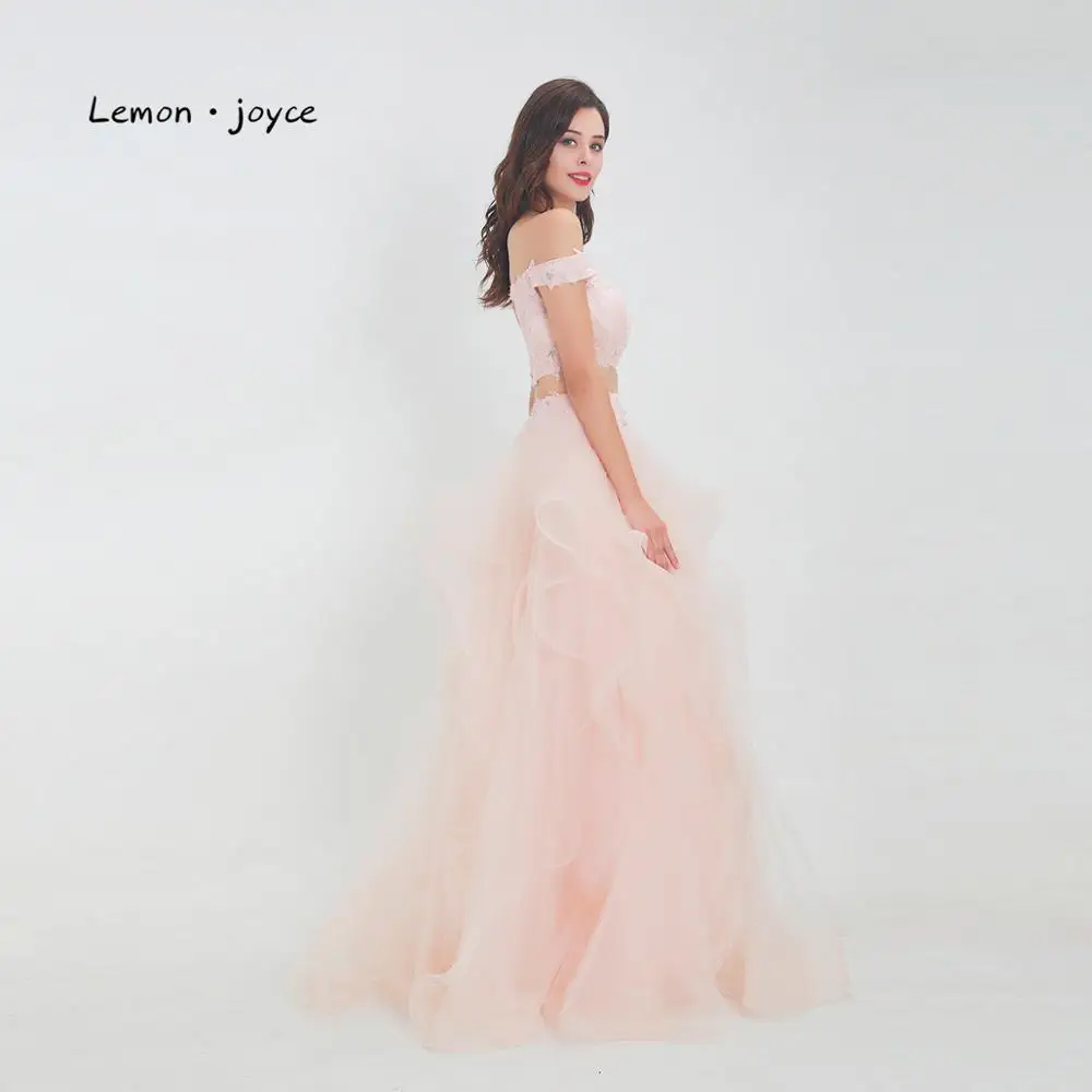Lemon joyce формальные розовые вечерние платья 2020 сексуальные двухкомпонентные