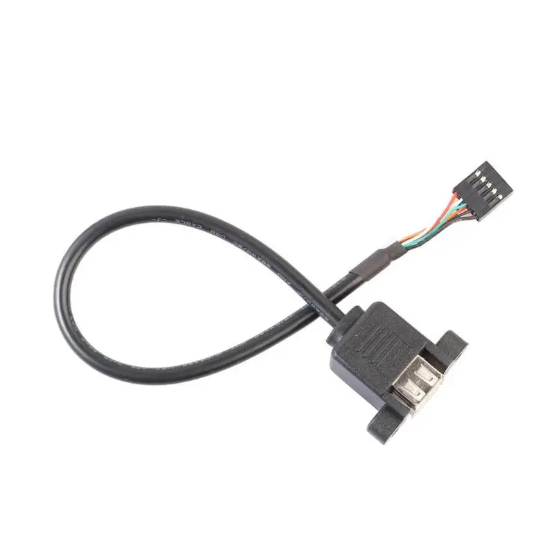 Новый Кабель-адаптер 30 см 9-контактный разъем материнской платы на 2 порта USB 0