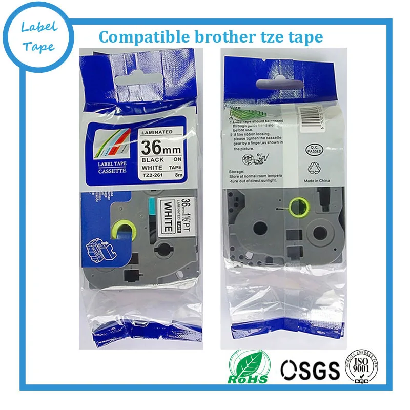 5pk/лот совместимая 36 мм TZ этикетка лента TZ-261 tze261 tz261 tz tze 261 черная на белой этикетке