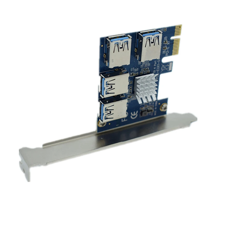 Новый Pcie Express 1x к 4 портовому USB3.0 расширитель переходника для адаптера PCI E X1 X4 X8 X16
