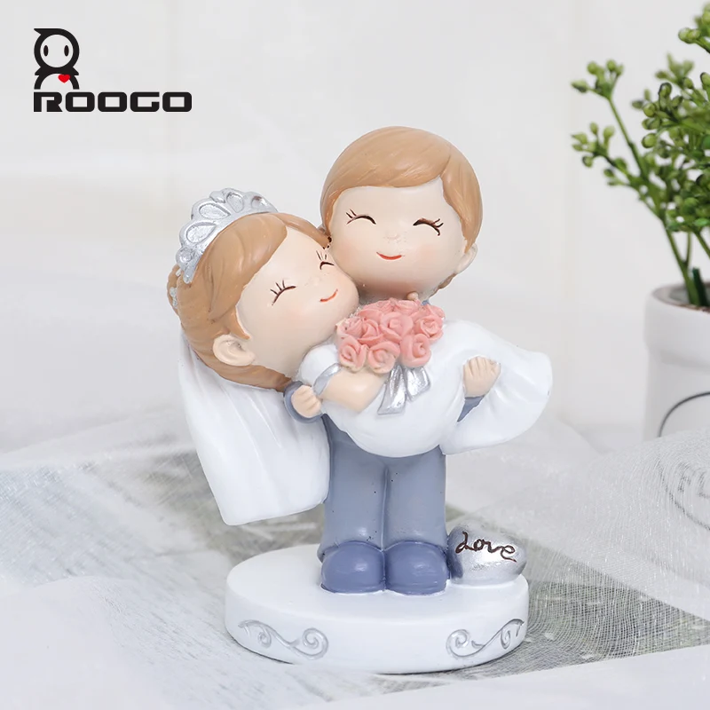 Roogo милые свадебные аксессуары для украшения дома статуэтка жениха и невесты из