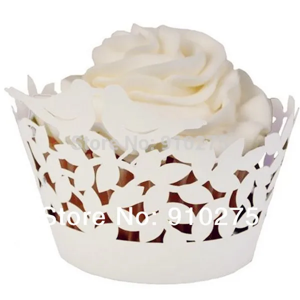 24 шт. идеальная пара любовь птицы белый лазерный разрез Свадебная вечеринка мини