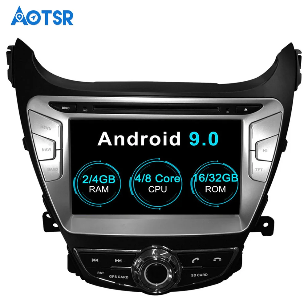 

Aotsr Android 9.0 GPS navigation Car DVD Player For Hyundai Elantra 2011-2013 multimedia 2 din radio recorder 4GB+32GB 2GB+16GB