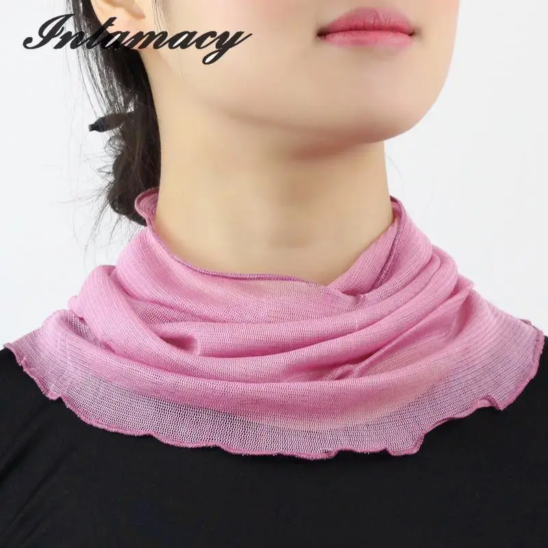 100% натуральный шелковый шарф женский рукав головной воротник накладной