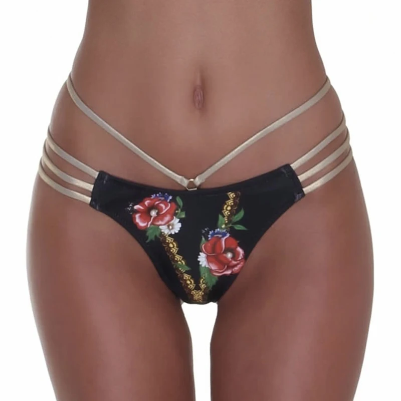 Aartiee Sexy print swimwear women bathing suit Extreme bikini Triangle swimsuit female bathers Summer beach wear String biquini |