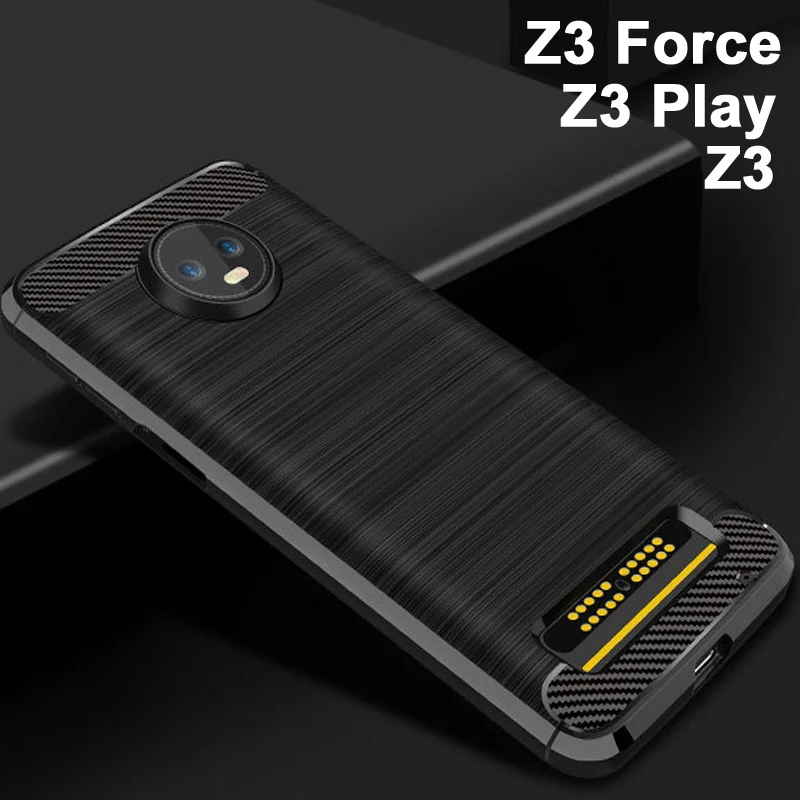 Чехол для Moto Z3 Play чехол из ТПУ углеродного волокна в стиле строительный Z3|Бамперы|