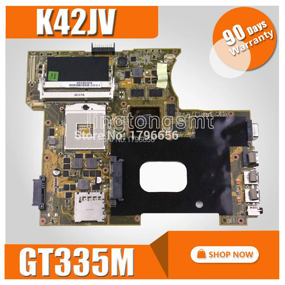 K42JV материнская плата REV2.2 GT335M 1 ГБ для For Asus A42J X42J K42J ноутбука Материнская Тест 100%