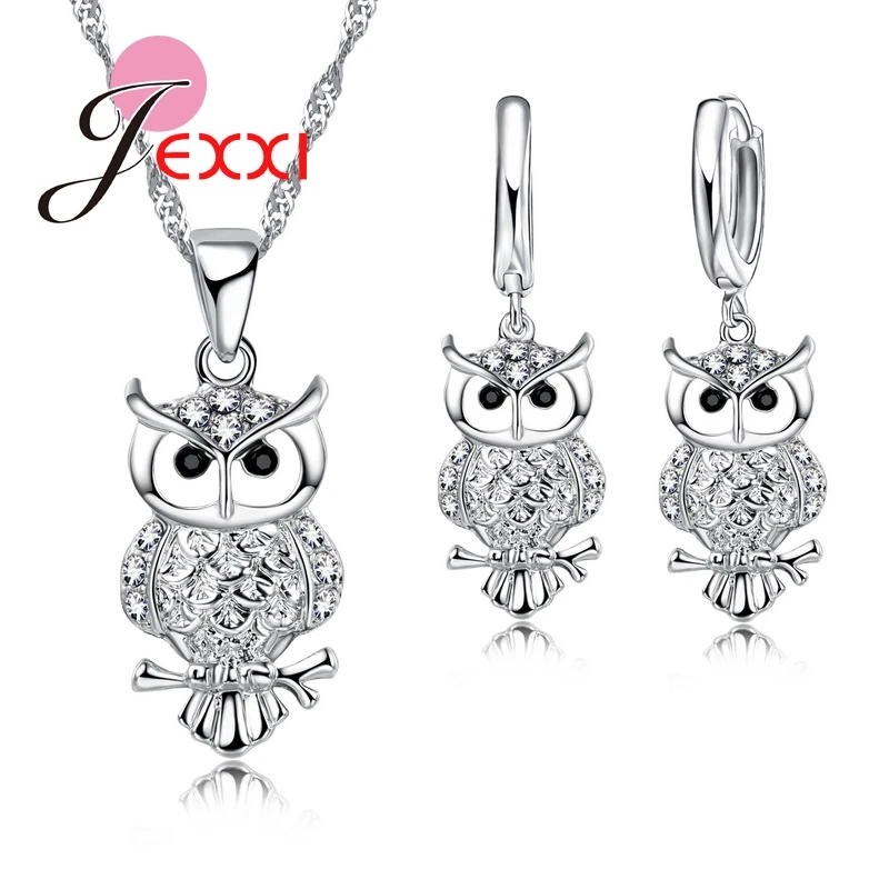 Комплект из колье и серёг серебра 925 пробы с фианитами|jewelry sets|set brandset fashion |