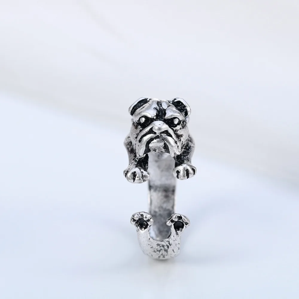 Kinitial 30Pcs Bulldog Ring Vintage Dog Hippie Boho Knuckle French Anel Rings For Women | Украшения и аксессуары