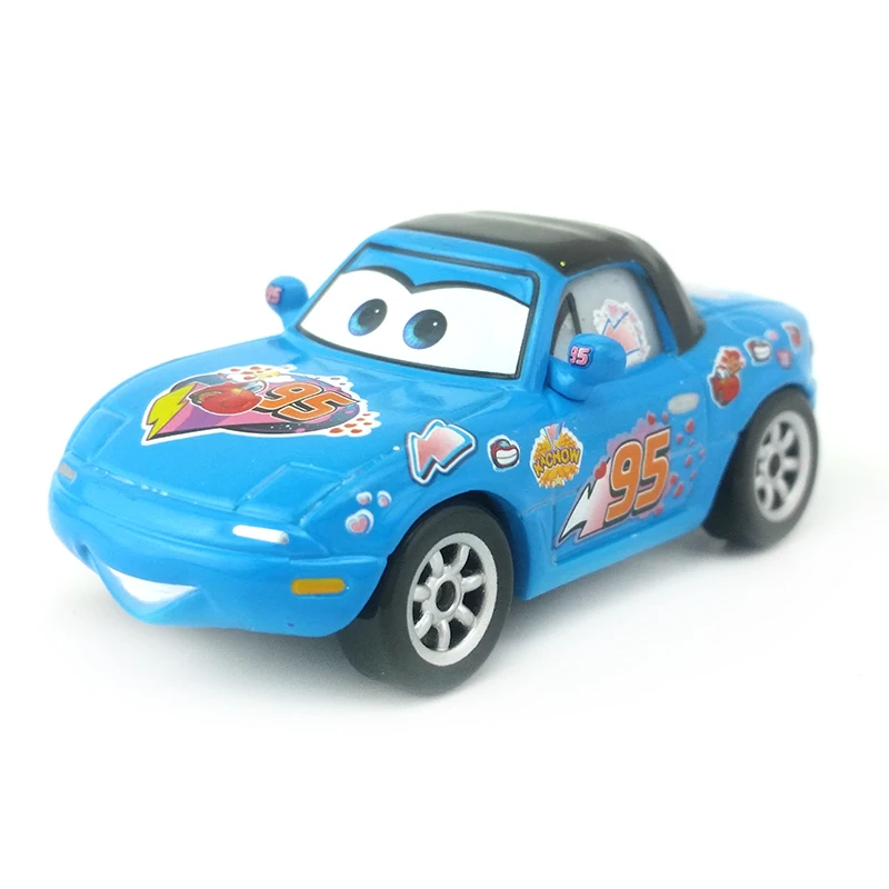 Disney Pixar Тачки Dinoco McQueen фанат фаната металлическая литая Игрушечная машина 1:55