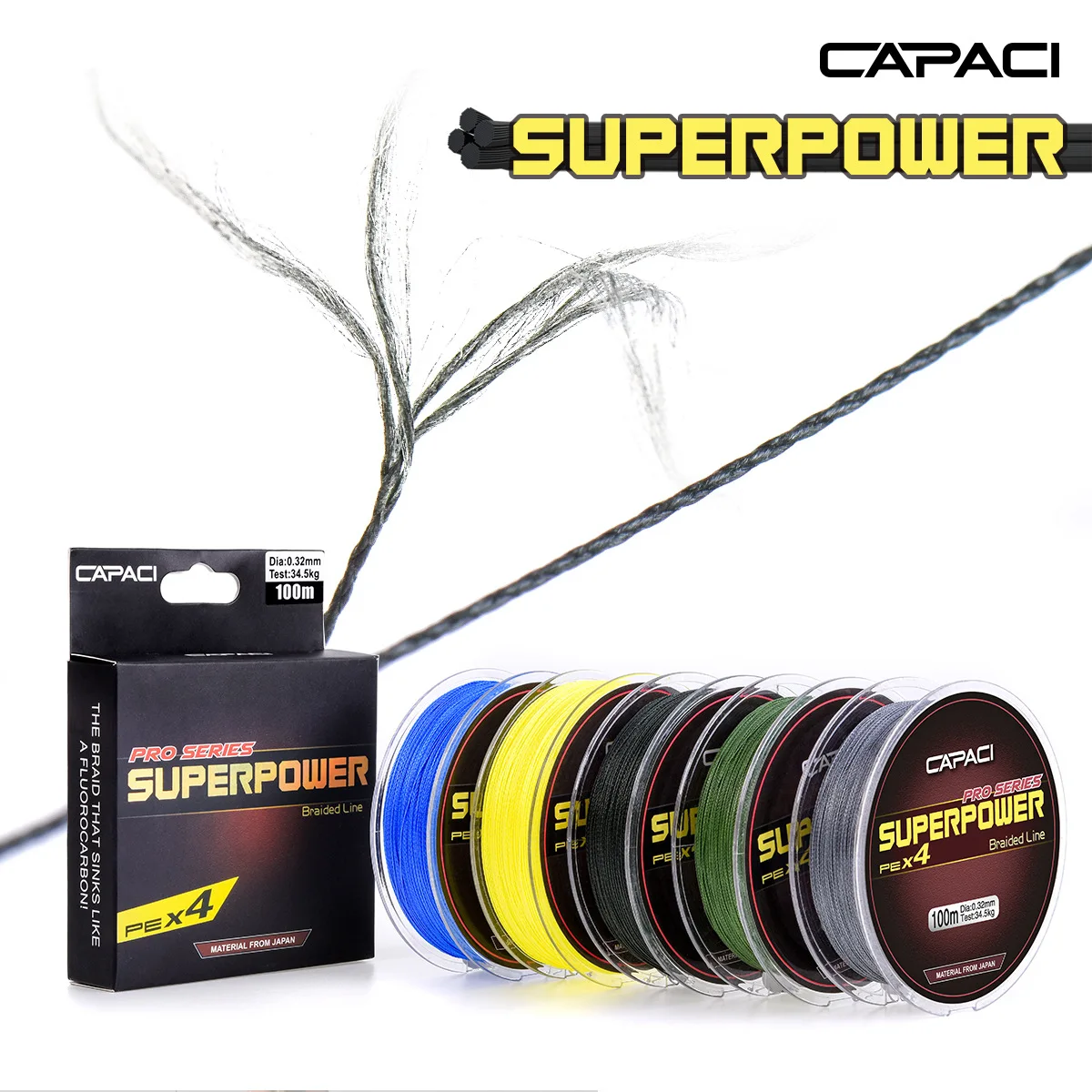 

Leo Fishing Lines 28016 Lure Wires 100m 4 Strands High-strength Braided PE Line 13-118lb Fishing Accessory Pesca 0.4#-8# Jasper